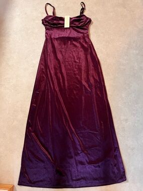 Velvet Maxi Slip Dress in Plum. New with tag. Thirty thirty brand. Medium.